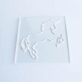 Unicorn Router Template, 8 x 8 inches, Clear Acrylic Woodworking Jig