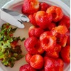 2PCS Silver Stainless Steel Strawberry Huller Fruit Stem Remover Home