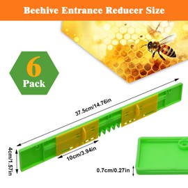 ZGFRTAY Beehive Entrance Reducer 6 Pack Plastic Mouse Guard for Beehive Beehive Sliding Mouse Guards 10 Frame Adjustable Beehive Entrance Gate Beekeeping Supplies Gadget Equipment for Year Around