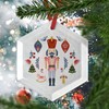 Pink Positive Glass Nordic Christmas Ornament | Festive Nutcracker and