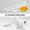 UD_G128 Combo Pack: 5 Ft Tangle Free Spinning Flagpole (White)