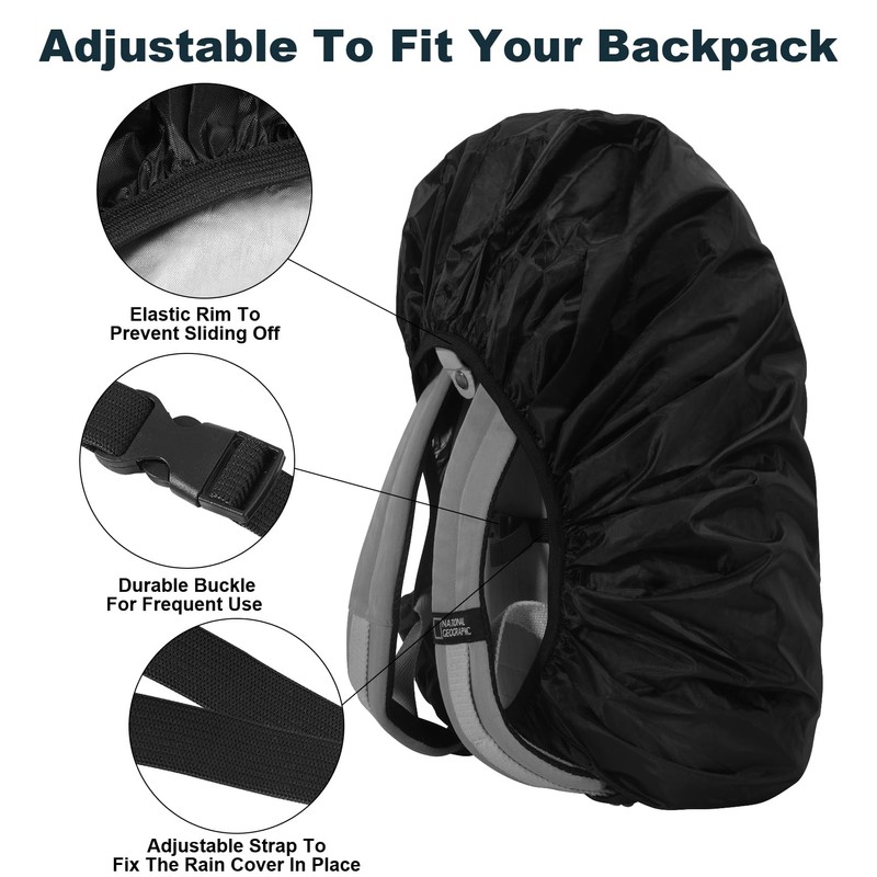 LAMA 2 Pack Waterproof Rain Cover for Backpack, Reflective Rucksack