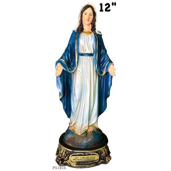 Our Lady of Grace 12" Inch Religious Statue Figure New