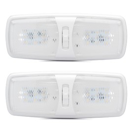 Lumitronics RV LED Lights Interior – Soft & Cozy Warm Light – Camper Ceiling Light Fixture 12 Volt LED Lights for RV Interior with 3-Way Switch for RV Lighting (2-Pack)