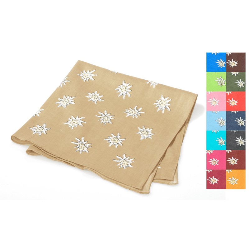 Breiter Edelweiss Traditional Cloth, 100% Cotton, 50 x 50 cm,