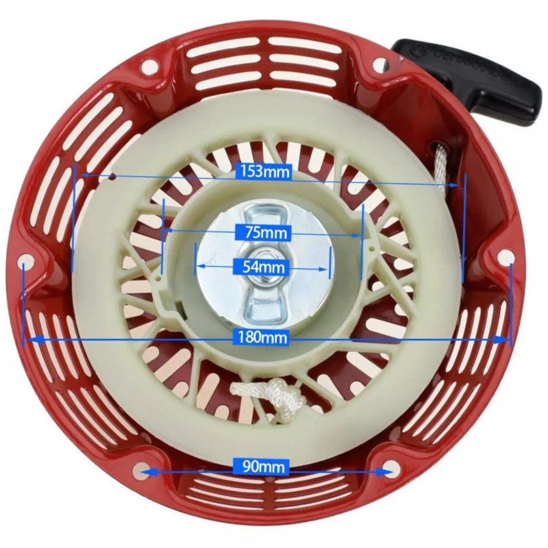 Kindza Recoil Pull Starter Red For Honda GX240 GX270 Engine