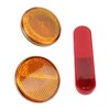 Bicycle Round Reflectors Improved Visibility Universal Fit License Plate Reflector