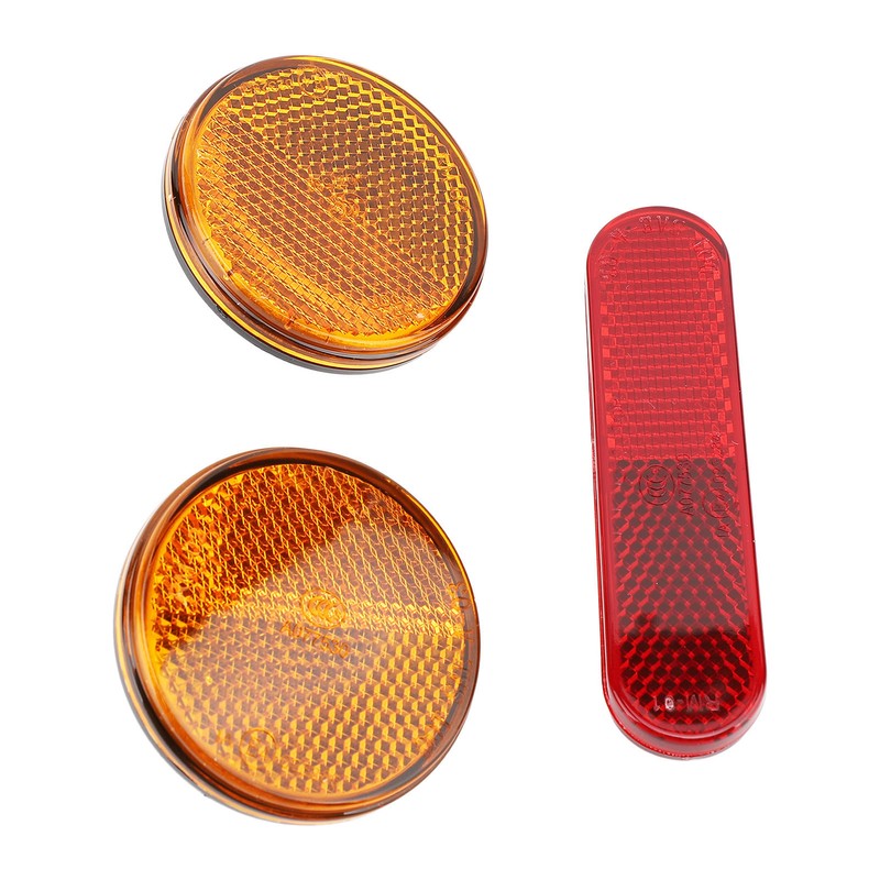 Bicycle Round Reflectors Improved Visibility Universal Fit License Plate Reflector