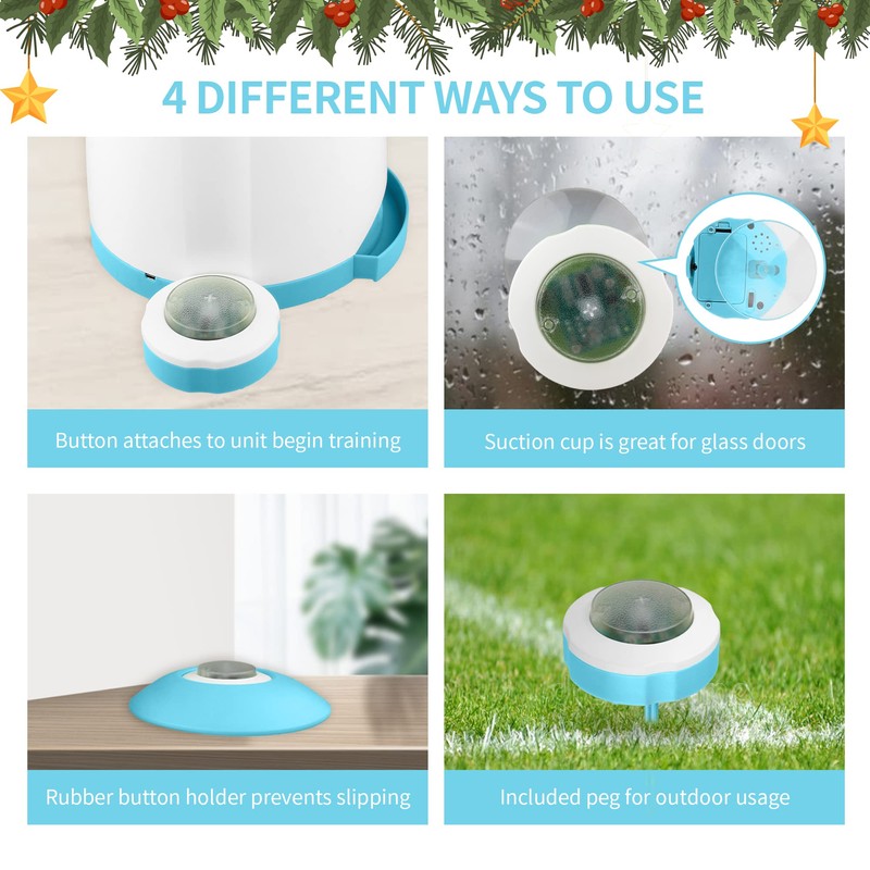 PETGEEK Automatic Dog Feeder/Treat Dispenser with Rechargeable Button Remote Control,