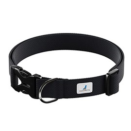 MASCRETTA Collar para Perro con diseño Ajustable de Algodón Compatible con Cualquier Correa. Collar para Razas Chicas, Medianas o Grandes. Collar para Perro y Gato. Dog Collar (Gris, M)