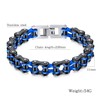 ATEIELLI Men's Bracelet Stainless Steel Two-Tone Bicycle Chain Black Bracelets