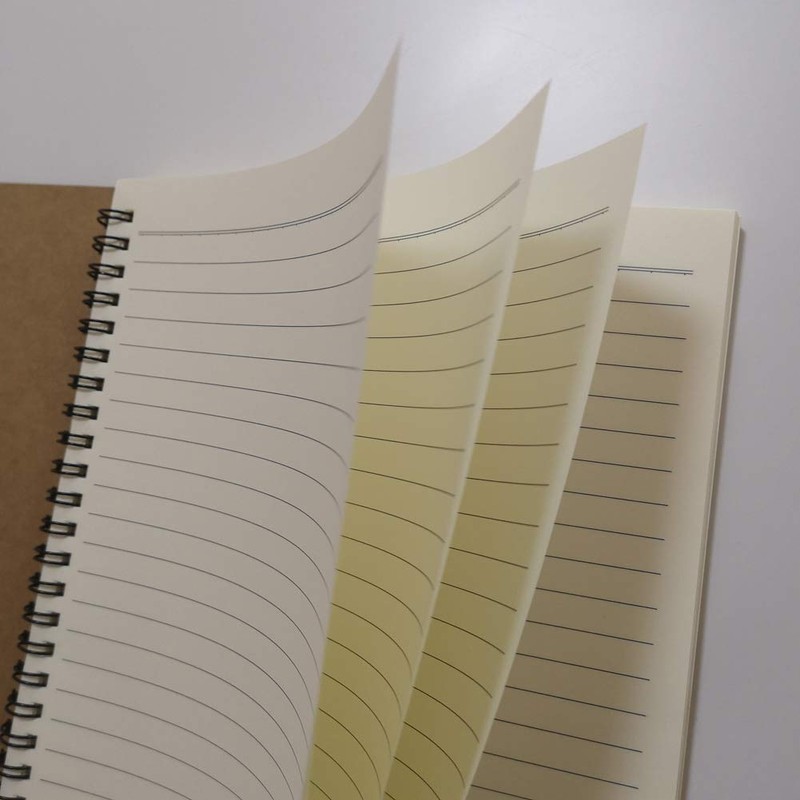 YUREE Spiral Notebook/Spiral Journal Lined, B5 Hard Kraft Cover Wire