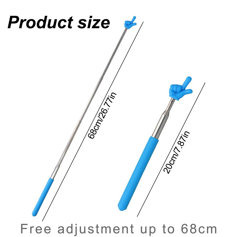 Pack of 5 Pointing Sticks, Extendable Finger, 68 cm, Multifunctional