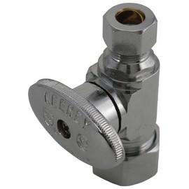 Keeney 2068PCLF 5/8-Inch O.D. by 3/8-Inch O.D. Compression Quarter Turn Straight Valve, Chrome