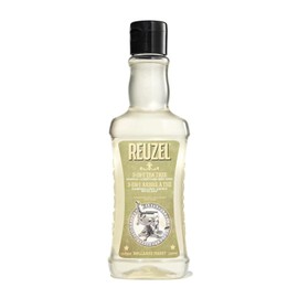Reuzel Shampoo de Hoja de té 3 en 1 - para Cabello y Cuerpo - Suaviza y humecta la Piel, Ideal para el Cuidado del Cuero cabelludo - De fácil Enjuague y Uso Diario - Fórmula Vegana - 350 ml