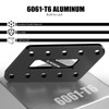 NICECNC Black Passenger Foot Peg Relocation Brackets Aluminum Compatible with