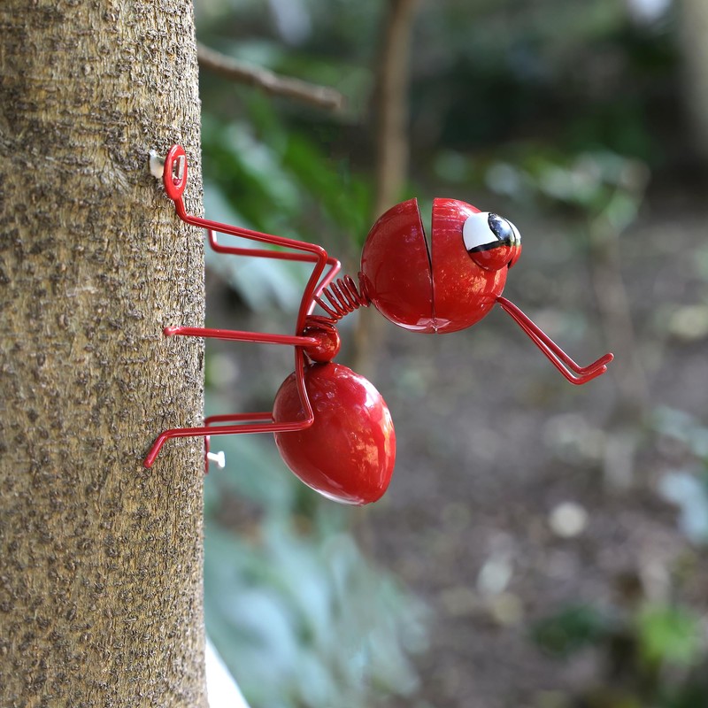 Metal Ants Set of 4 Garden Decor Outdoor Statues Wall