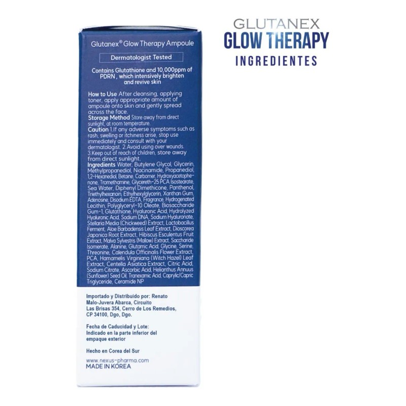 Glutanex Glow Therapy Ampoule Serum Hidraclarante Antioxidan