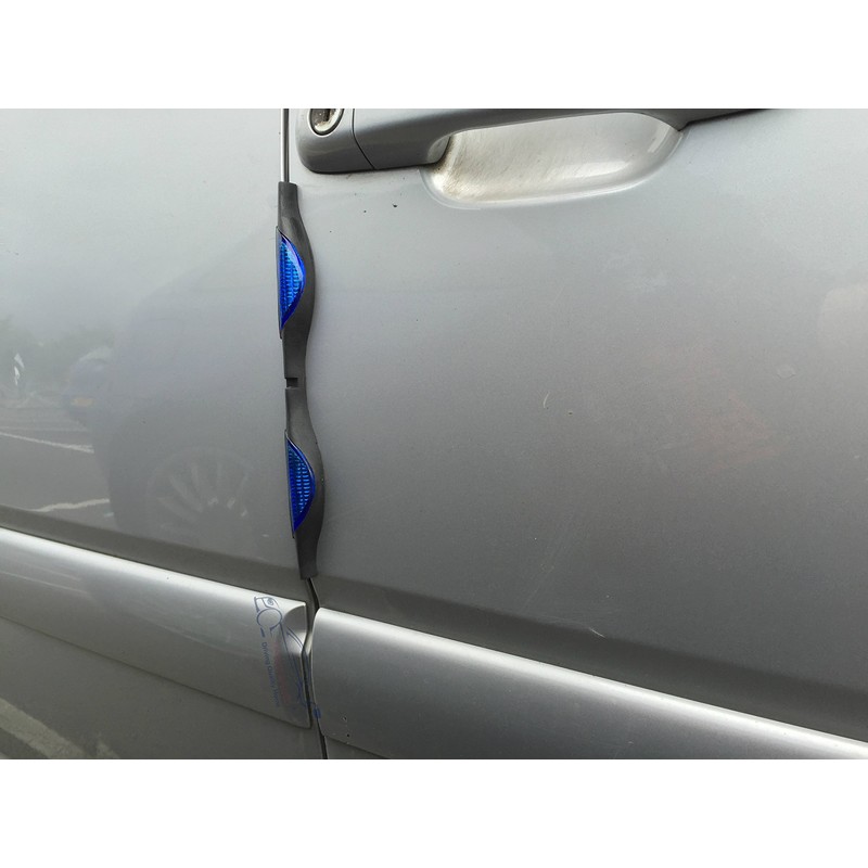 XtremeAuto® 4 x BLUE, Car Door Safety Reflectors/Protectors, FRONT and