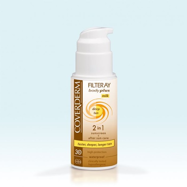 Coverderm Filteray Body Plus Deep Tan Milk Spf30 2in1 100ml