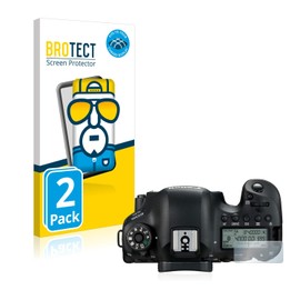 brotect 3D Curved Screen Protector compatible with Canon EOS 6D Mark II (top plate display) (2 Pack) - Full Screen Coverage