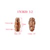 RIVERWELD TIG Stubby Collet Bodies 17CB20 10N25S 3.2mm Assorted Size