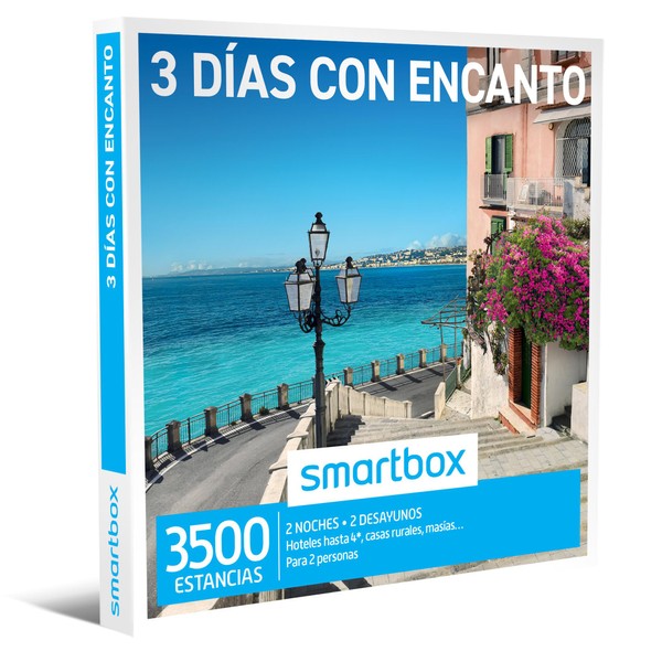 Smartbox - Charming Gift Box 3 Days - Gift Idea for Men - 2 Nights with Breakfast for 2 People
