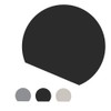 CICIBELLA Cutting Board, Black, Semicircle, Large, Rubber, Round, Dishwasher Safe,