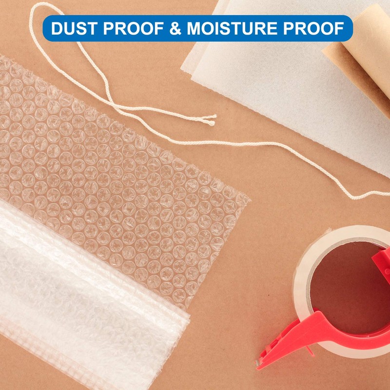 Rollo de envoltorio de burbujas de Fulujo, Blanco, 12*12 Inch