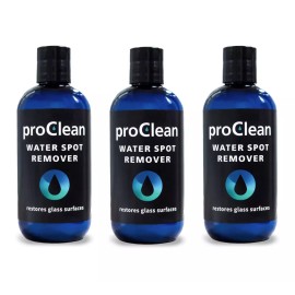 GlasWeld 3 PCK - ProClean Water Stain Remover for Glass, Shower Door Cleaner & Car Window