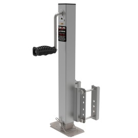TOWKING 2,500 Lbs Heavy Duty Trailer Jack, Fixed Mount Jack w/Drop Leg, Silver