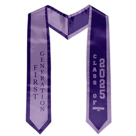 XINWBB First Generation Graduation Stole 2025, First Gen Graduation Sash for High School College Graduates (Purple)
