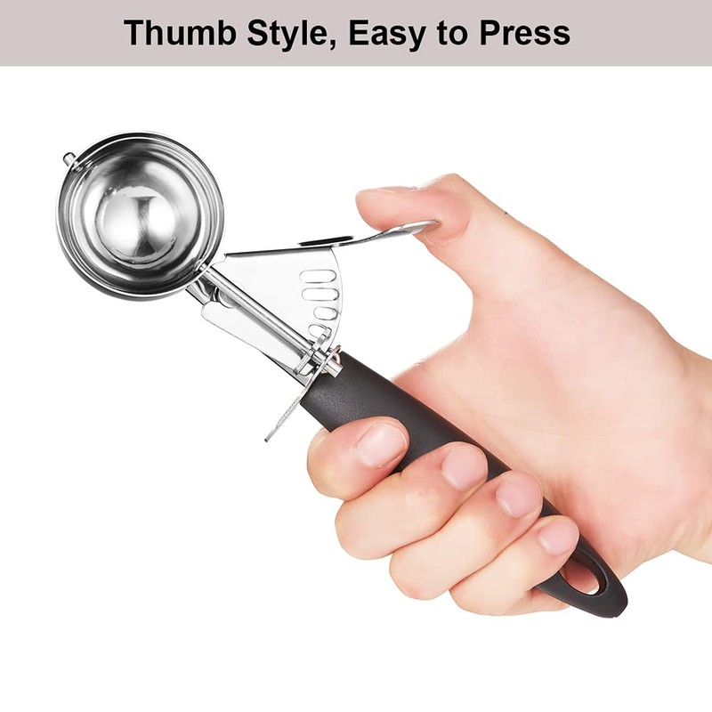 Saebye Cookie Scoop Set, Ice Cream Scoop with Trigger, 18/8