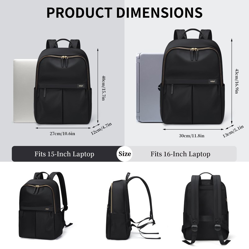 GOLF SUPAGS Laptop Backpack for Women Water Resistant Fits 15.6