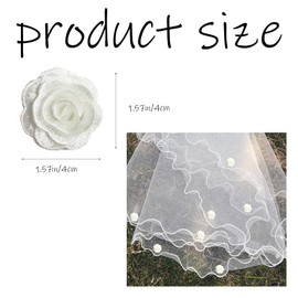 20 PCS Flower Lace Patch 3D Flower Lace Embroidery Appliques Lace Flowers Applique for Clothing Repair and Decoration, Bag Repair and Decoration, Hair Accessories, handicrafts