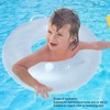 LED Inflatable Swim Ring with 2 Handles Transparent Swimming Floating