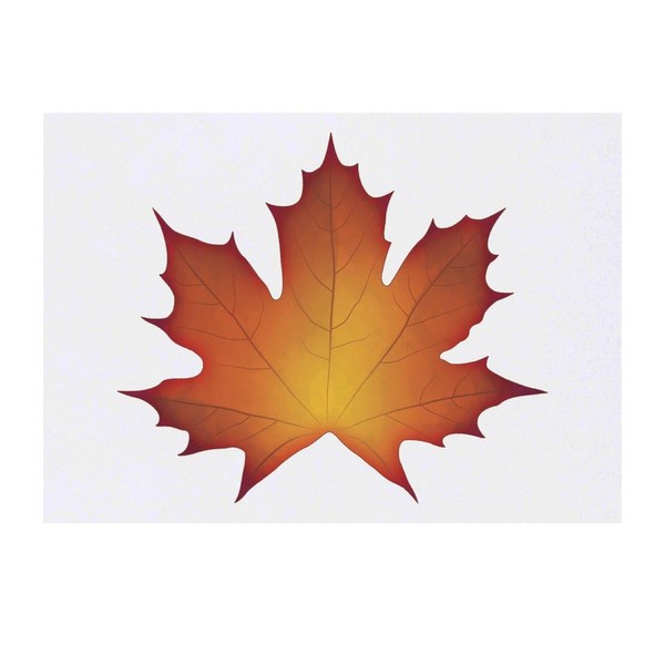 'Autumn Maple Leaf' Temporary Tattoo - Water Resistant, Skin-Safe, Non-Toxic
