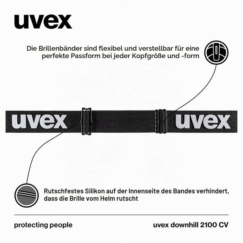 uvex Downhill 2100 CV Ski Goggles for Women and Men,