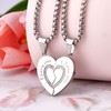 Wolentty Couple His Hers Necklaces Broken Heart Pendants Inlaid Zirconic