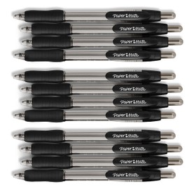 Paper Mate 89465 Profile Retractable Ballpoint Pens, Bold (1.4mm), Black, 12 Count (Package May Vary)