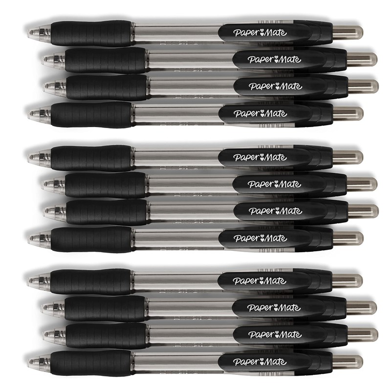 Paper Mate 89465 Profile Retractable Ballpoint Pens, Bold (1.4mm), Black,