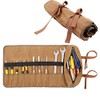 10 Pockets Tool Roll Bag, Robust 16 oz Waxed Cotton