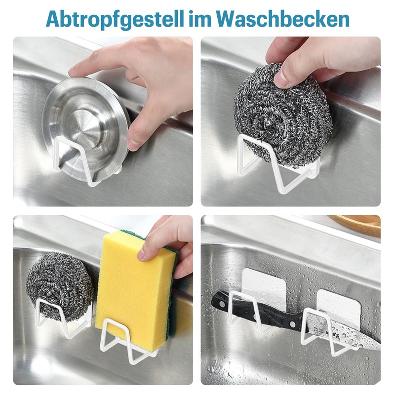 Sponge Holder Kitchen, Pack of 6 Sponge Holder Sink, Sponge