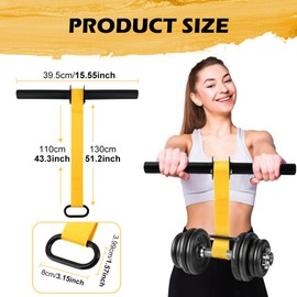Forearm Strengthener and Wrist Roller Anti-Slip Handles Forearm Strengthener with 43.3 In Or 51.2 In Ultra-Strong Nylon Strap Wrist Roller Forearm Exerciser(COLOR:as shown)