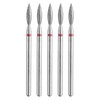 sourcing map 5pcs 200-230 Grits Diamond Grinding Bit 2.2mm Oval