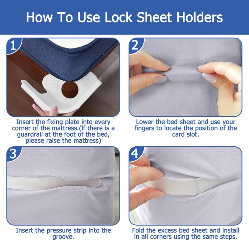 Hao Zhu bed sheet clips & bed sheet holder, 4