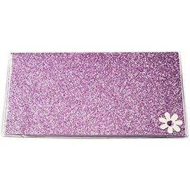 2 Year Pocket Calendar Planner with Free Note Pad, Bling Glitter Floral Flowers (Lavender with White, 2025-2026)
