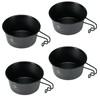 Camping Moon BKS-360-4P Camping Cup, Stainless Steel, Black Deep, Black
