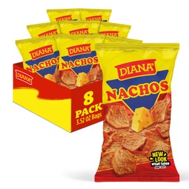Diana Nachos Cheese-Flavored Tortilla Chips, 3.52 Oz (Pack of 8) Nachos 3.52 Ounce (Pack of 8)
