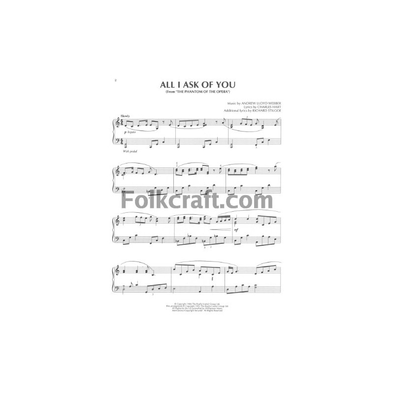 Andrew Lloyd Webber for Piano